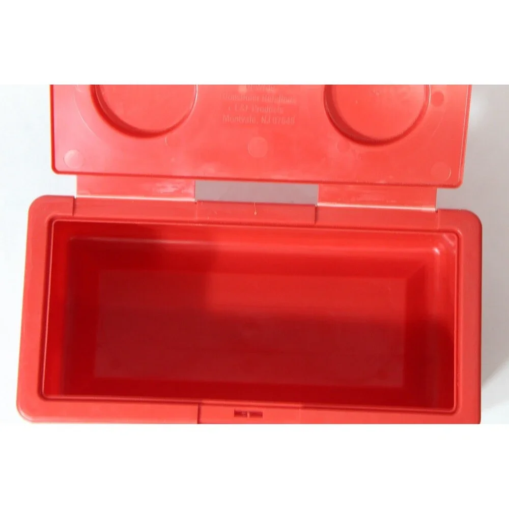 Vtg Chubs Baby Wipes Red Stackable Block Storage Container EMPTY 8”